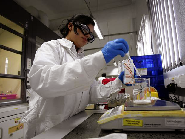 Food Scientist Testing Quality in Lab